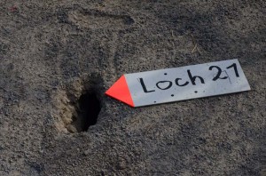 Loch 21 - Blick in den Abgrund