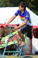 Versuch auf dem Hochrad